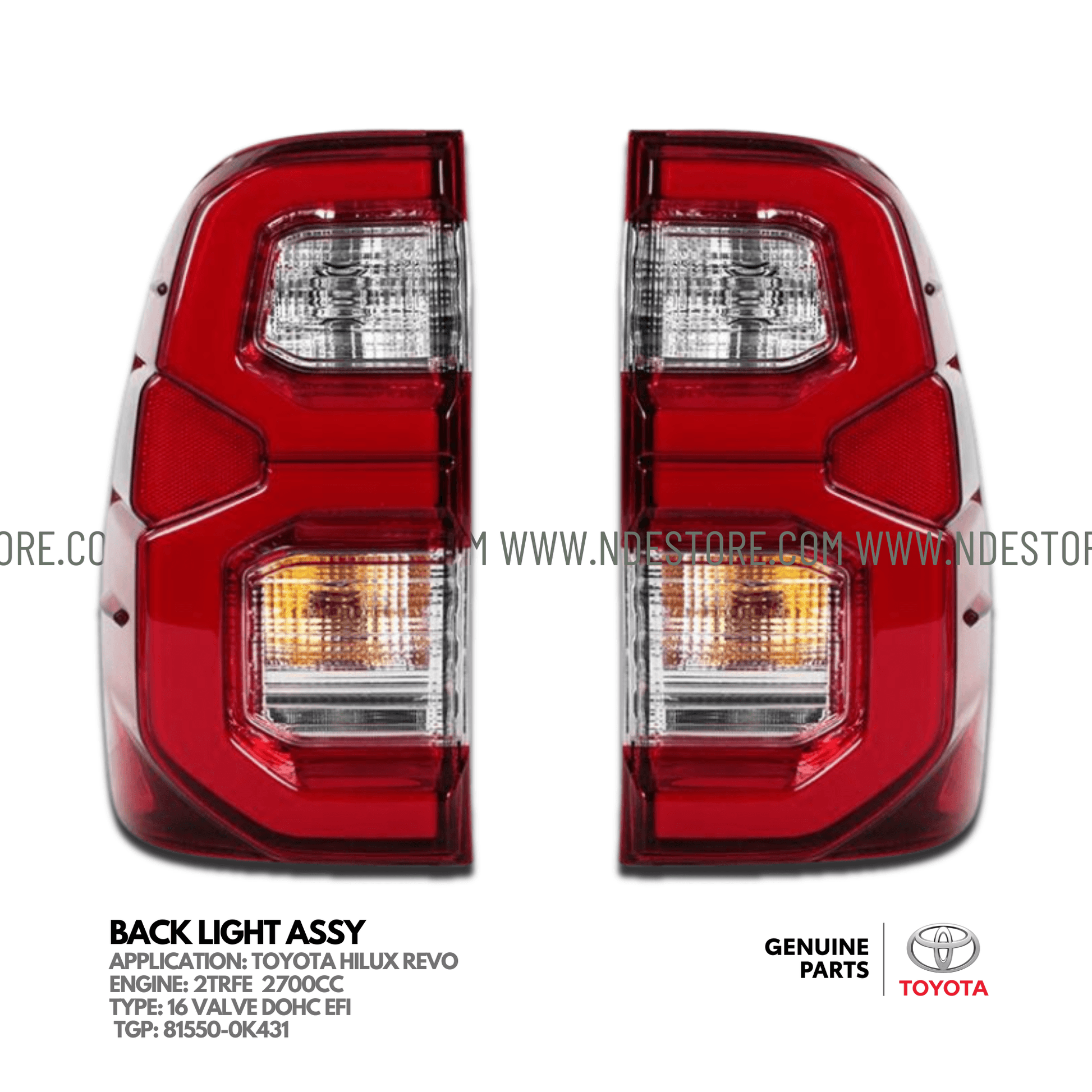 BACK LIGHT ASSY FOR TOYOTA HILUX REVO (2022-2024) - ndestore.com