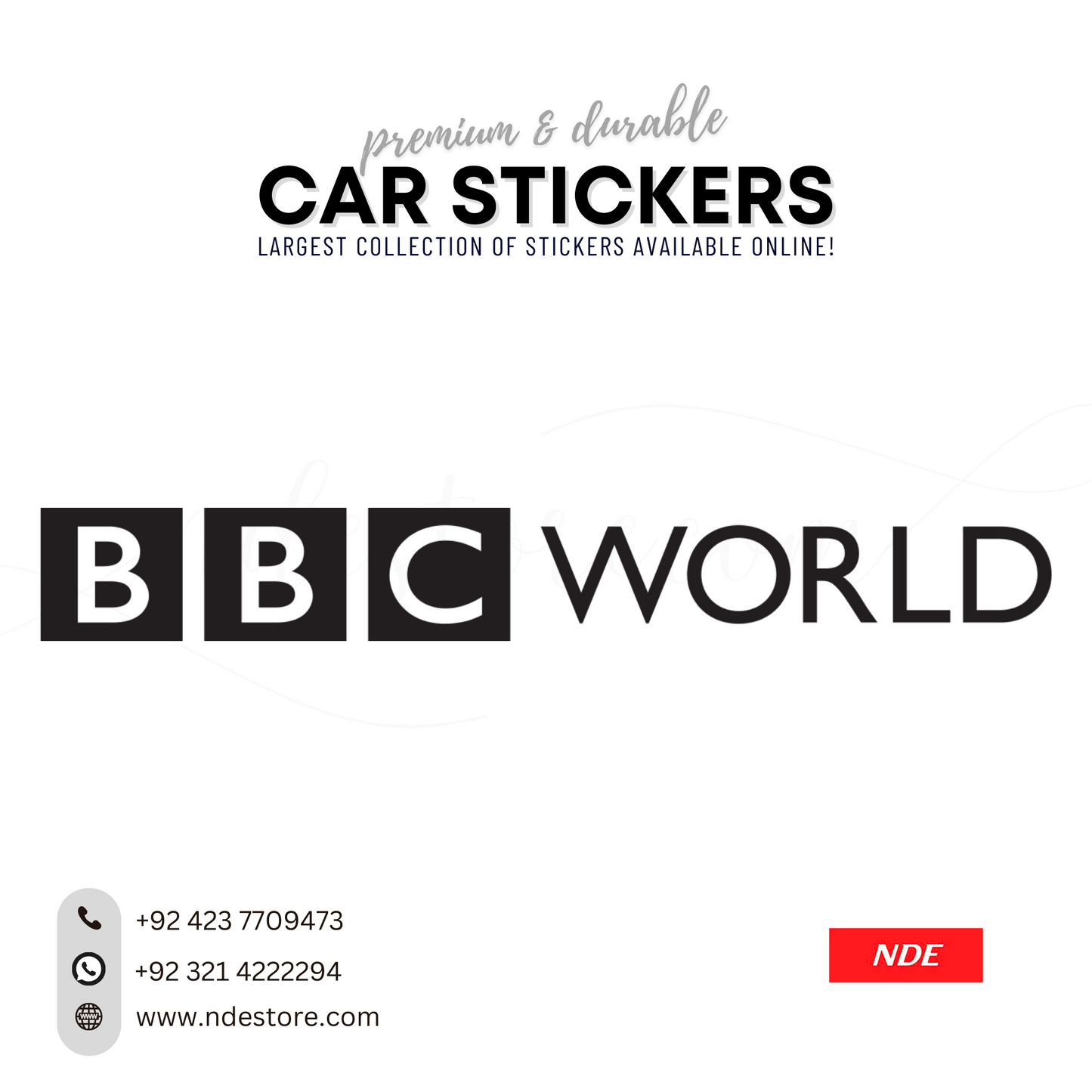 STICKER BBC WORLD - ndestore.com