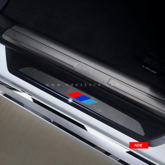 DOOR SILL AREA PROTECTION CARBON FIBER STICKER FOR BMW