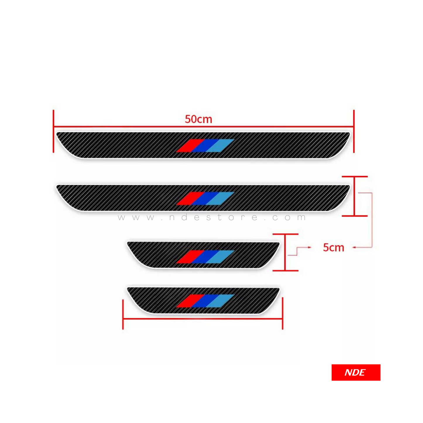 DOOR SILL AREA PROTECTION CARBON FIBER STICKER FOR BMW