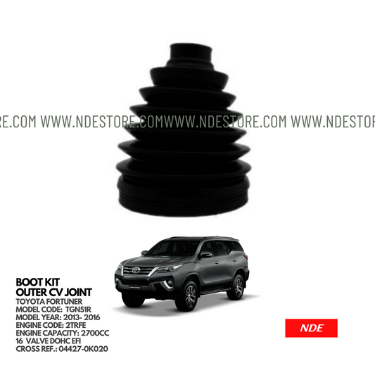 BOOT KIT OUTER CV JOINT FOR TOYOTA FORTUNER (2013-2016)