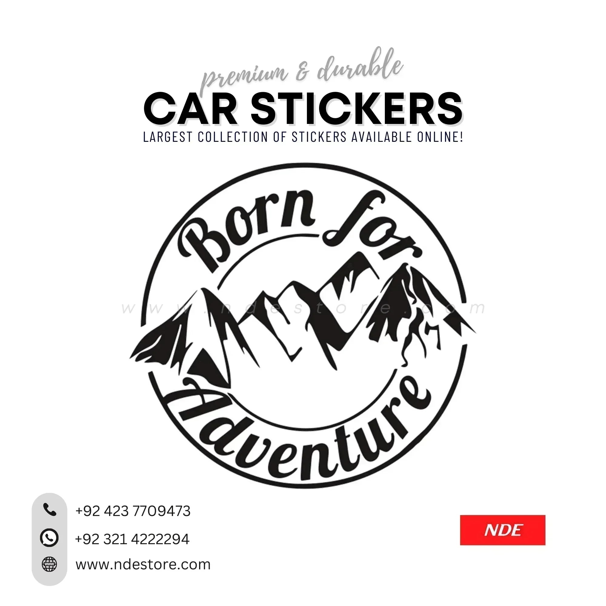 Born Sticker STICKER, BORN FOR ADVENTURE (AA-012) – NDE STORE