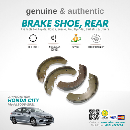 BRAKE SHOE, REAR GENUINE FOR HONDA CITY (2008-2024)