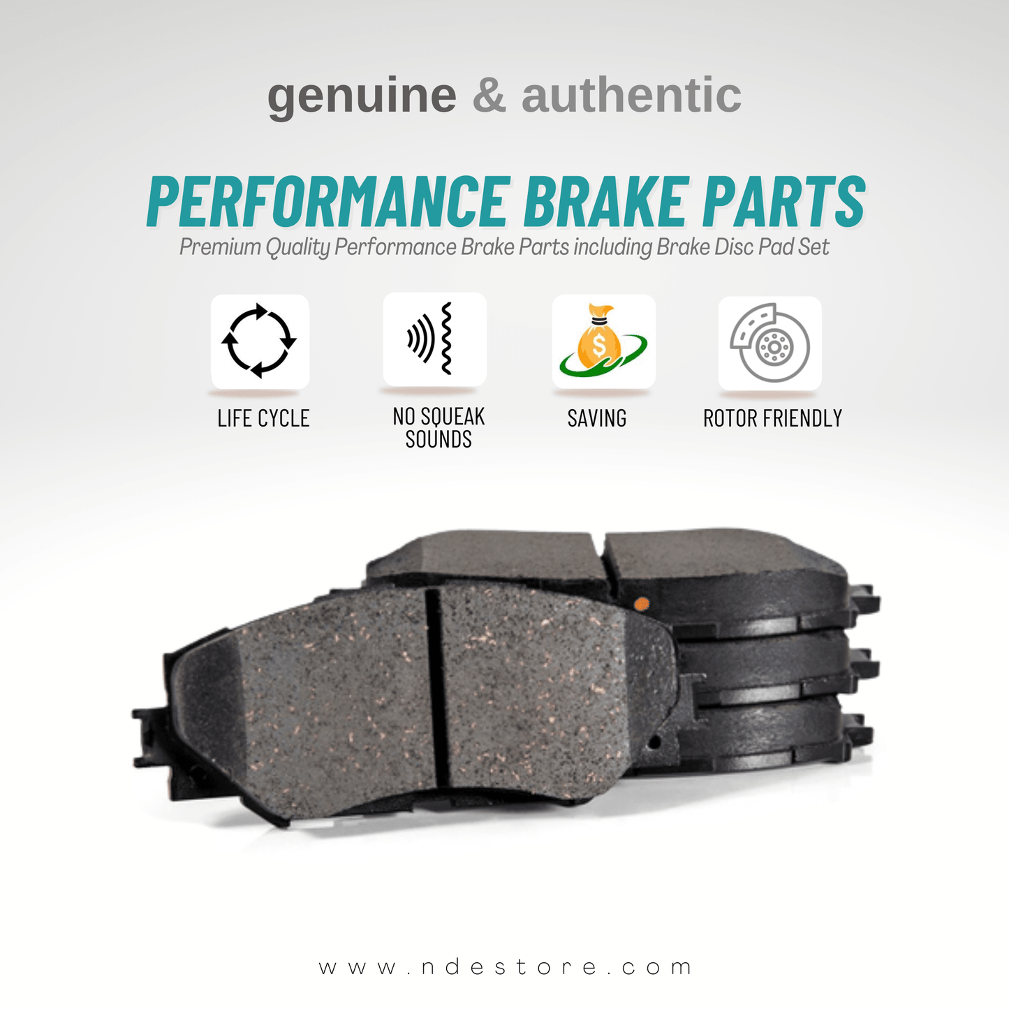 BRAKE, DISC PAD FRONT FOR HONDA CIVIC (2012-2016) (HONDA GENUINE PART) - ndestore.com