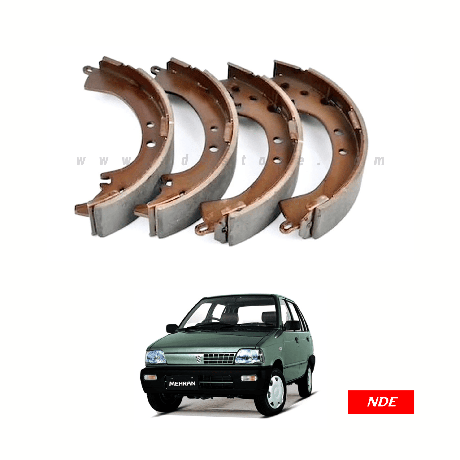 BRAKE SHOE, REAR BRAKES FOR SUZUKI MEHRAN - MADE IN MALYASIA - ndestore.com