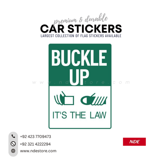 STICKER, BUCKLE UP ITS THE LAW (SKU: 9355425) - ndestore.com