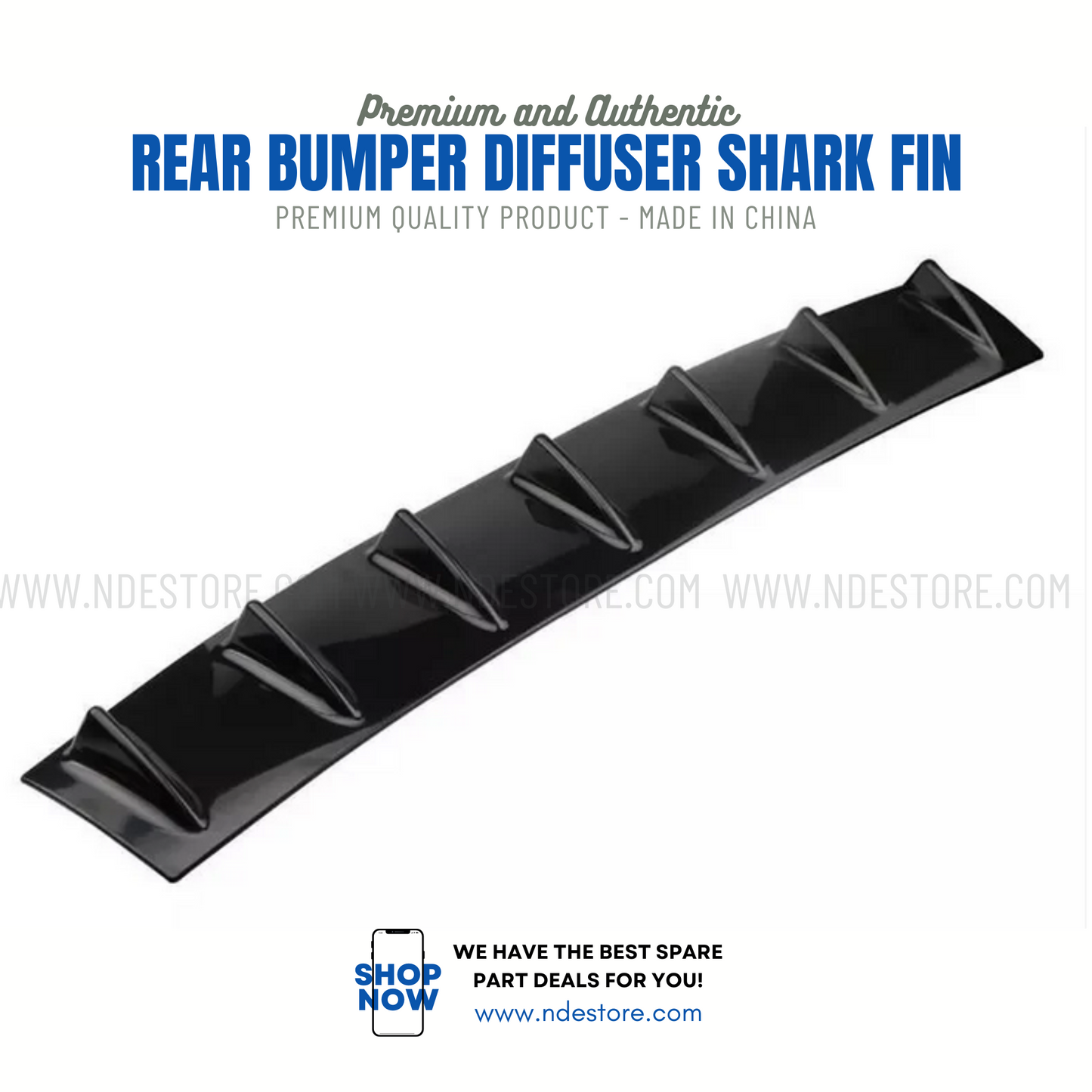 REAR BUMPER DIFFUSER SHARK FIN (UNIVERSAL APPLICATION)