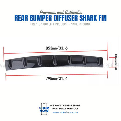 REAR BUMPER DIFFUSER SHARK FIN (UNIVERSAL APPLICATION)