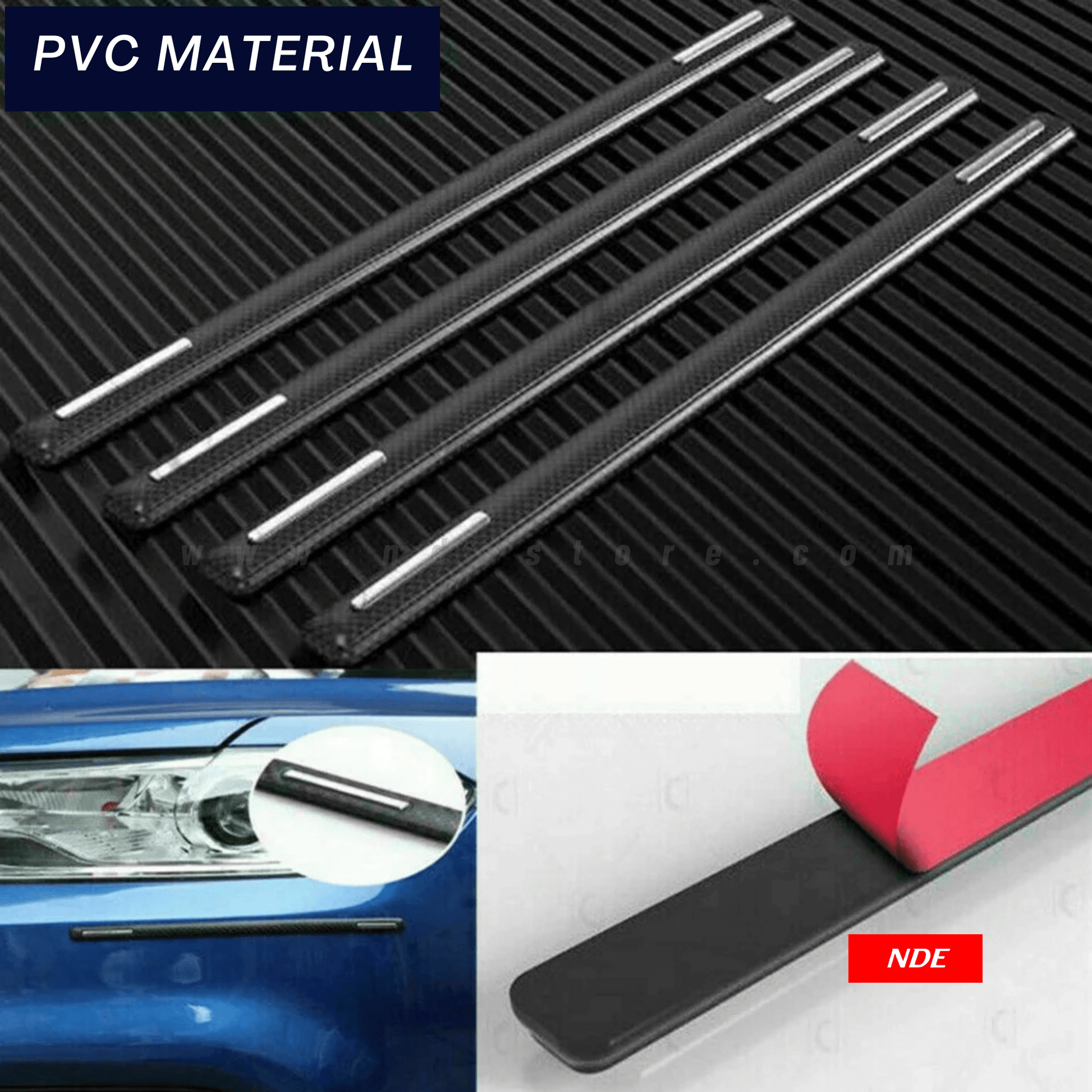 BUMPER PROTECTOR CARBON FIBER STYLE (4 PIECES) - ndestore.com