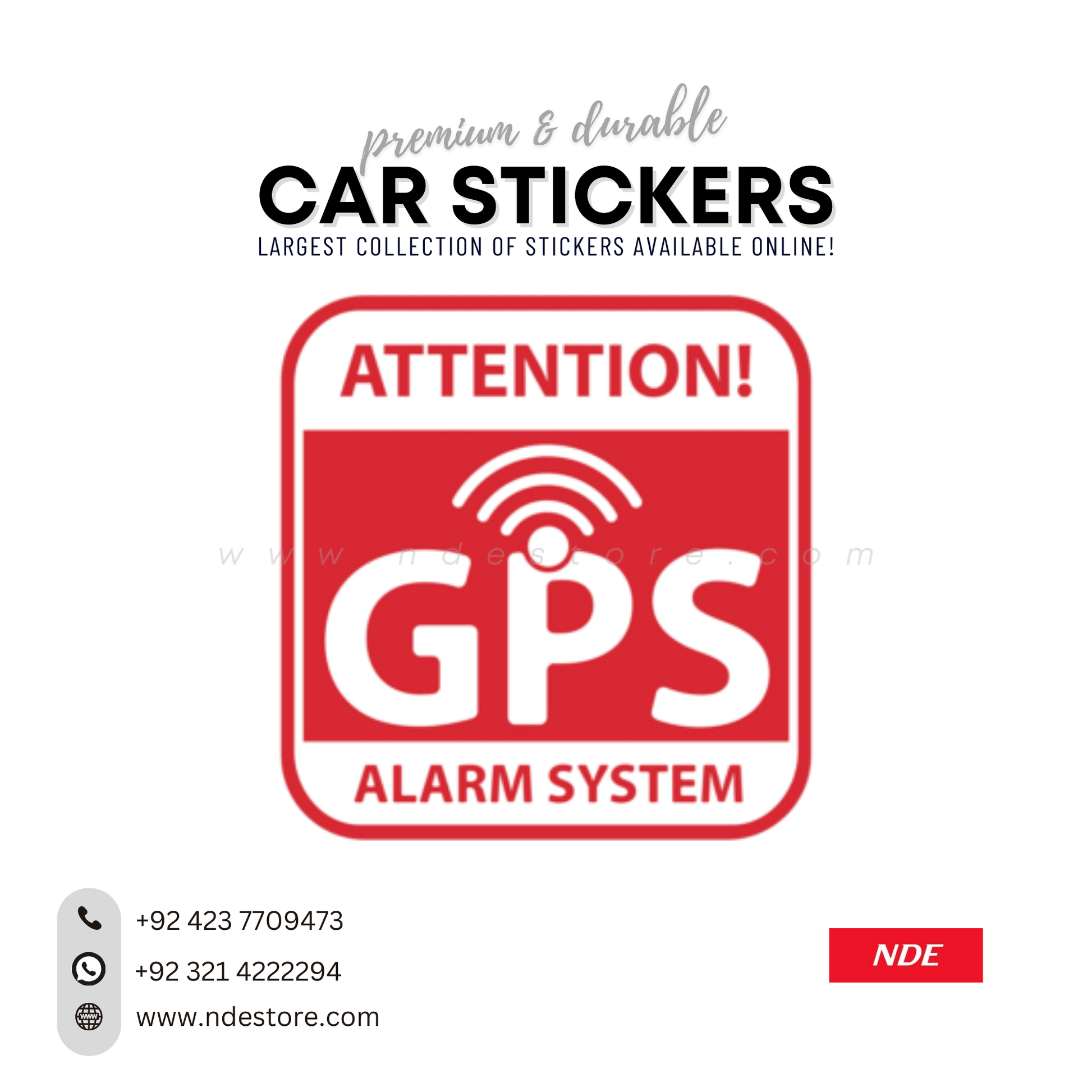 STICKER CAR ALARM SYSTEM STICKERS (SKU O6779) - ndestore.com