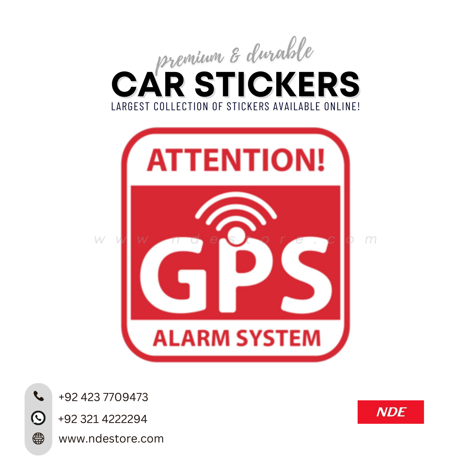 Car Warning Sticker – Carachi