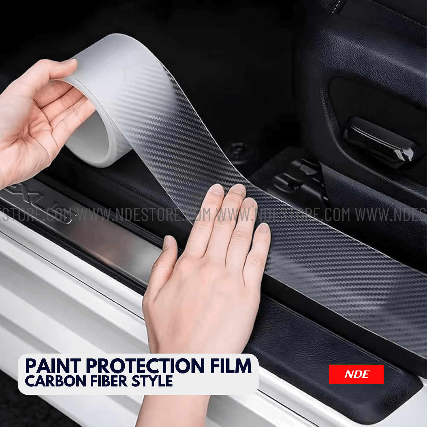 DOOR SILL NANO TAPE CARBON FIBER STYLE PROTECTION FILM - ndestore.com