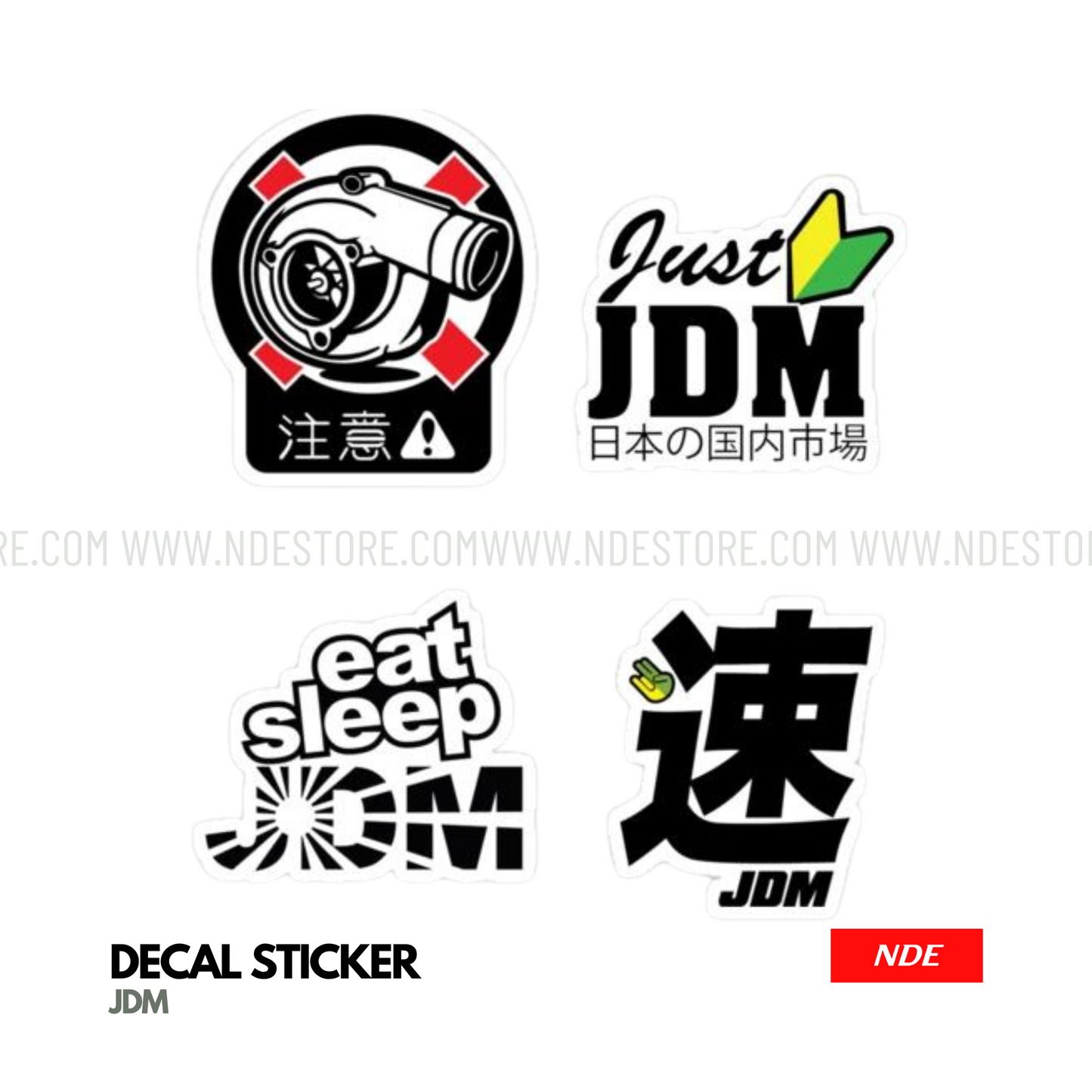 STICKER JDM SERIES 4 STICKERS (D17)