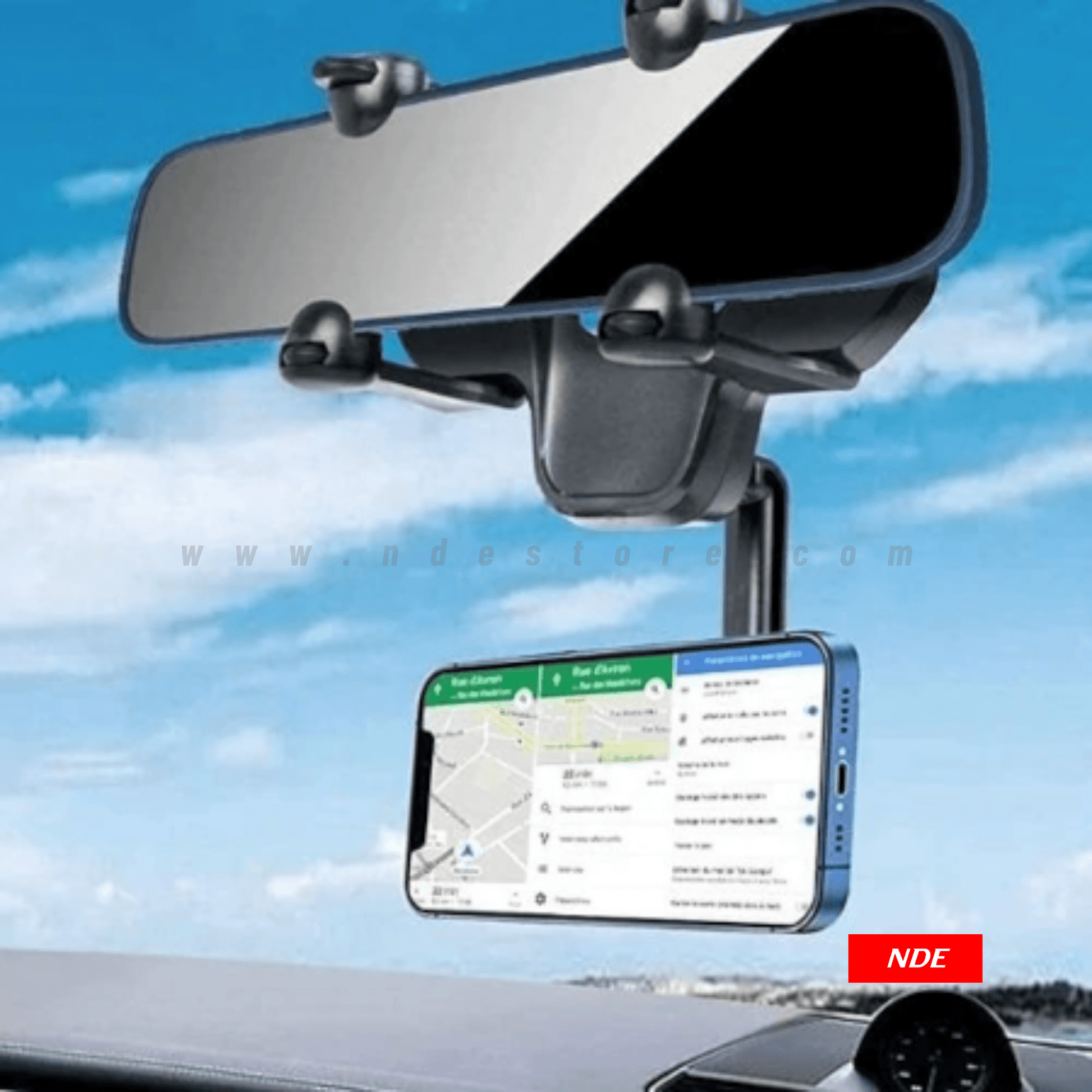 MOBILE HOLDER CAR REAR VIEW MIRROR MOUNT - ndestore.com