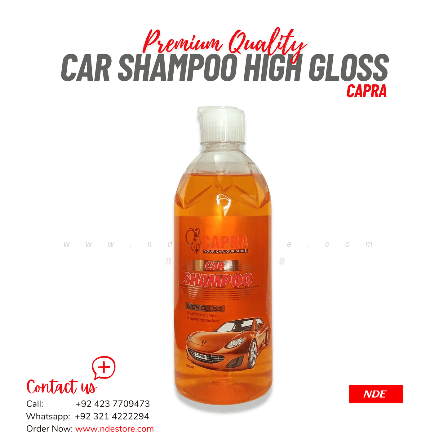 CAPRA CAR SHAMPOO HIGH GLOSS 500ML