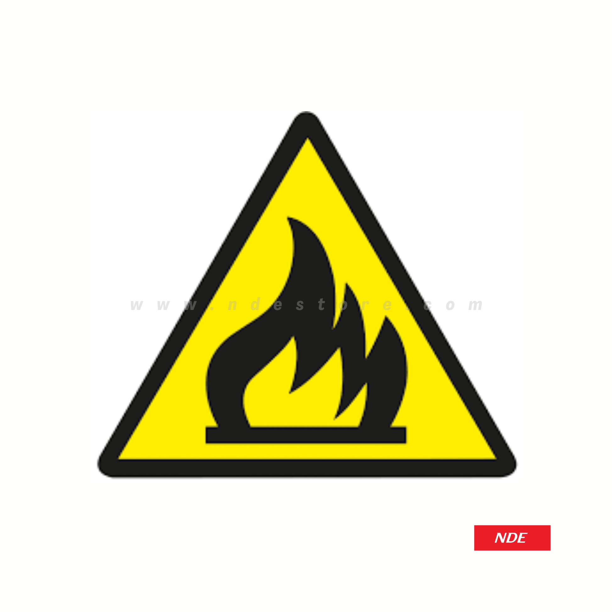 STICKER FLAMMABLE SIGN (YELLOW) - ndestore.com