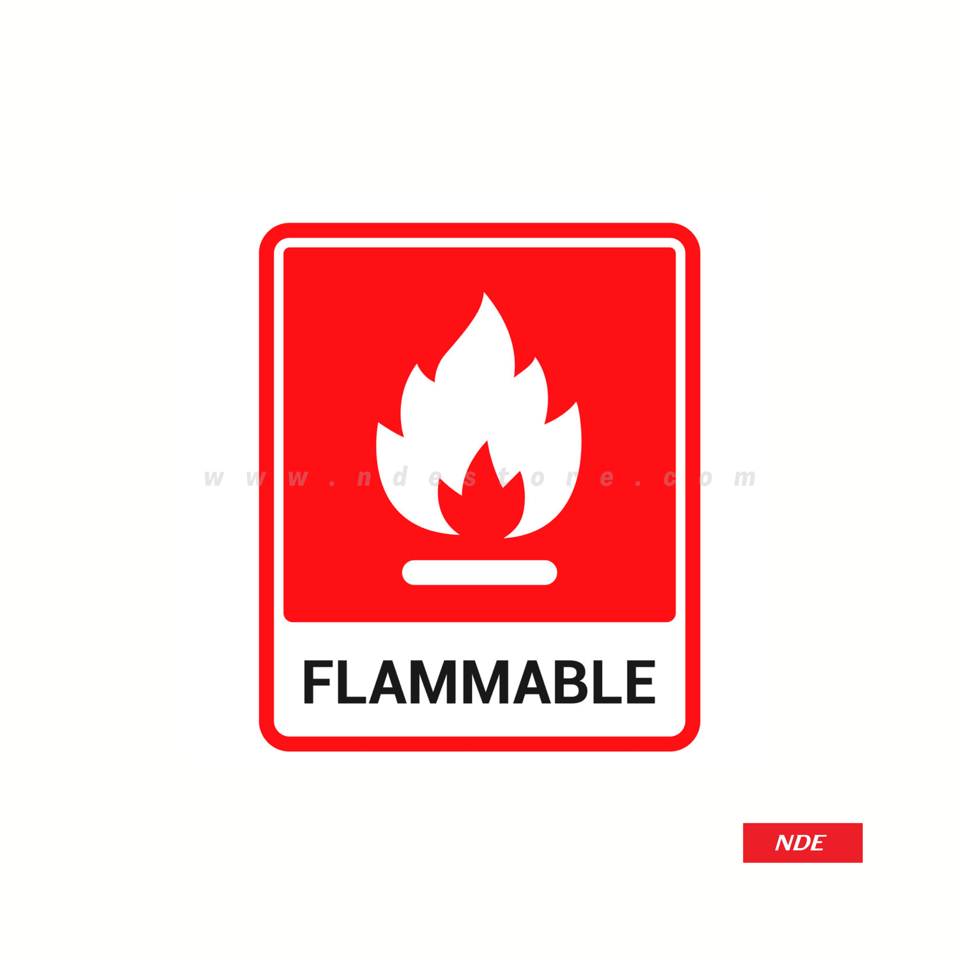 STICKER FLAMABLE SIGN - ndestore.com