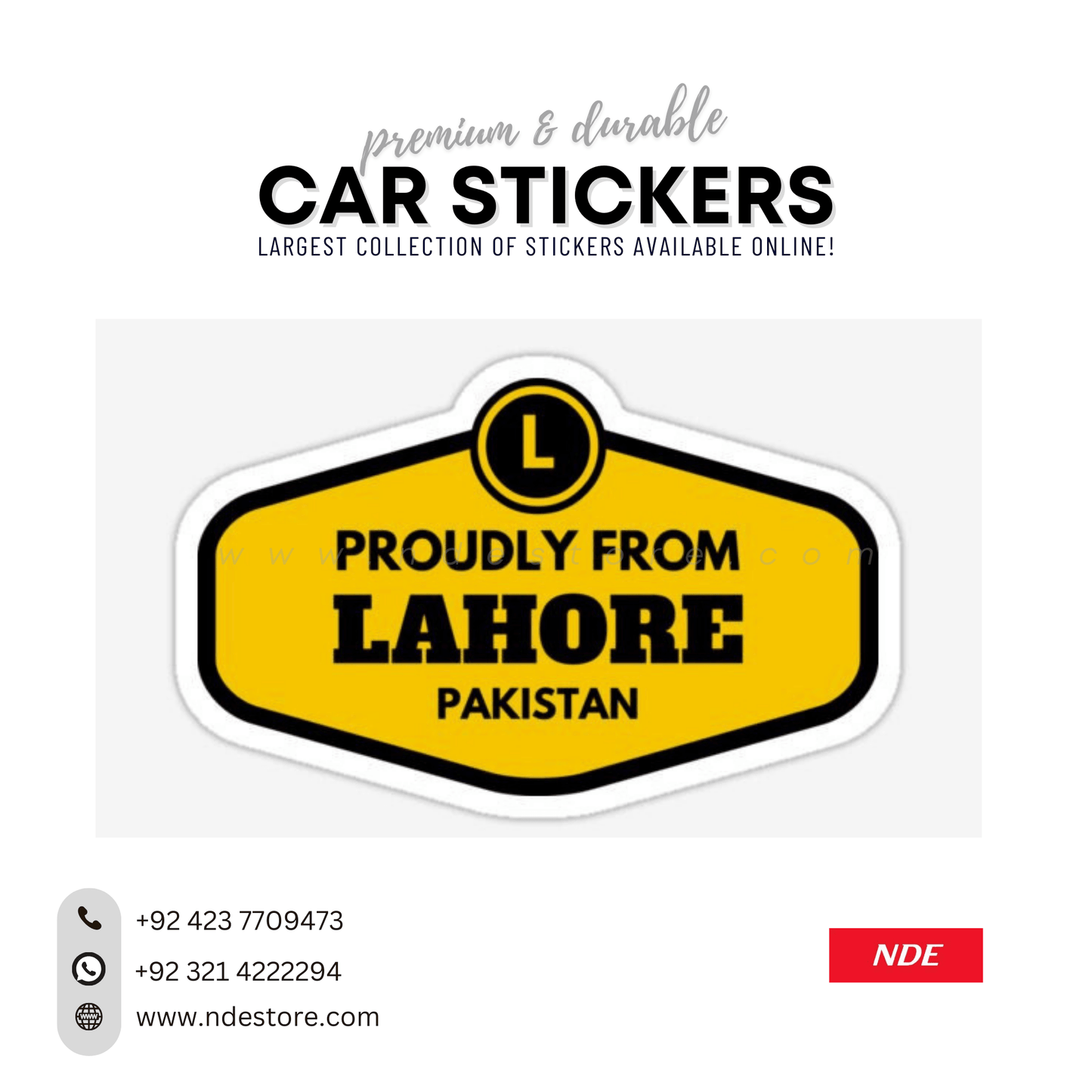 STICKER LAHORE PROUDLY LAHORE PAKISTAN (SKU: LH44836) - ndestore.com