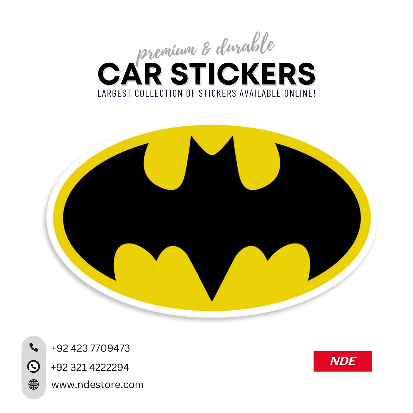 STICKER BATMAN BLACK YELLOW - ndestore.com