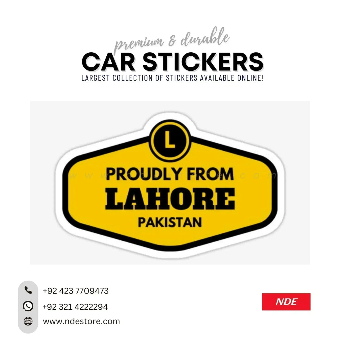 STICKER LAHORE PROUDLY LAHORE PAKISTAN (SKU LH44836) NDE STORE