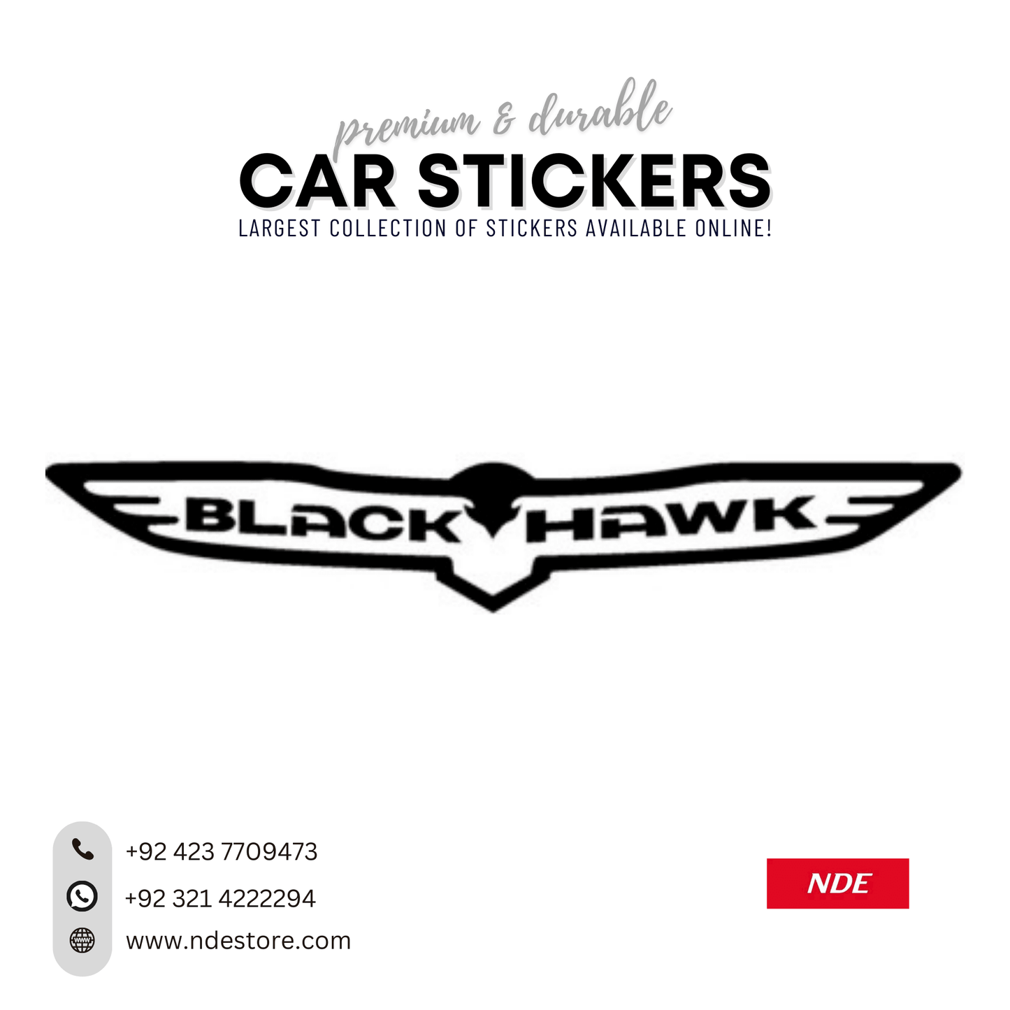 STICKER BLACK HAWK - ndestore.com