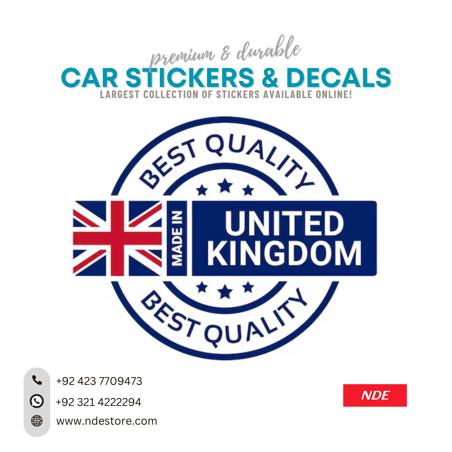 STICKER MADE IN UNITED KINGDOM (BEST QUALITY)