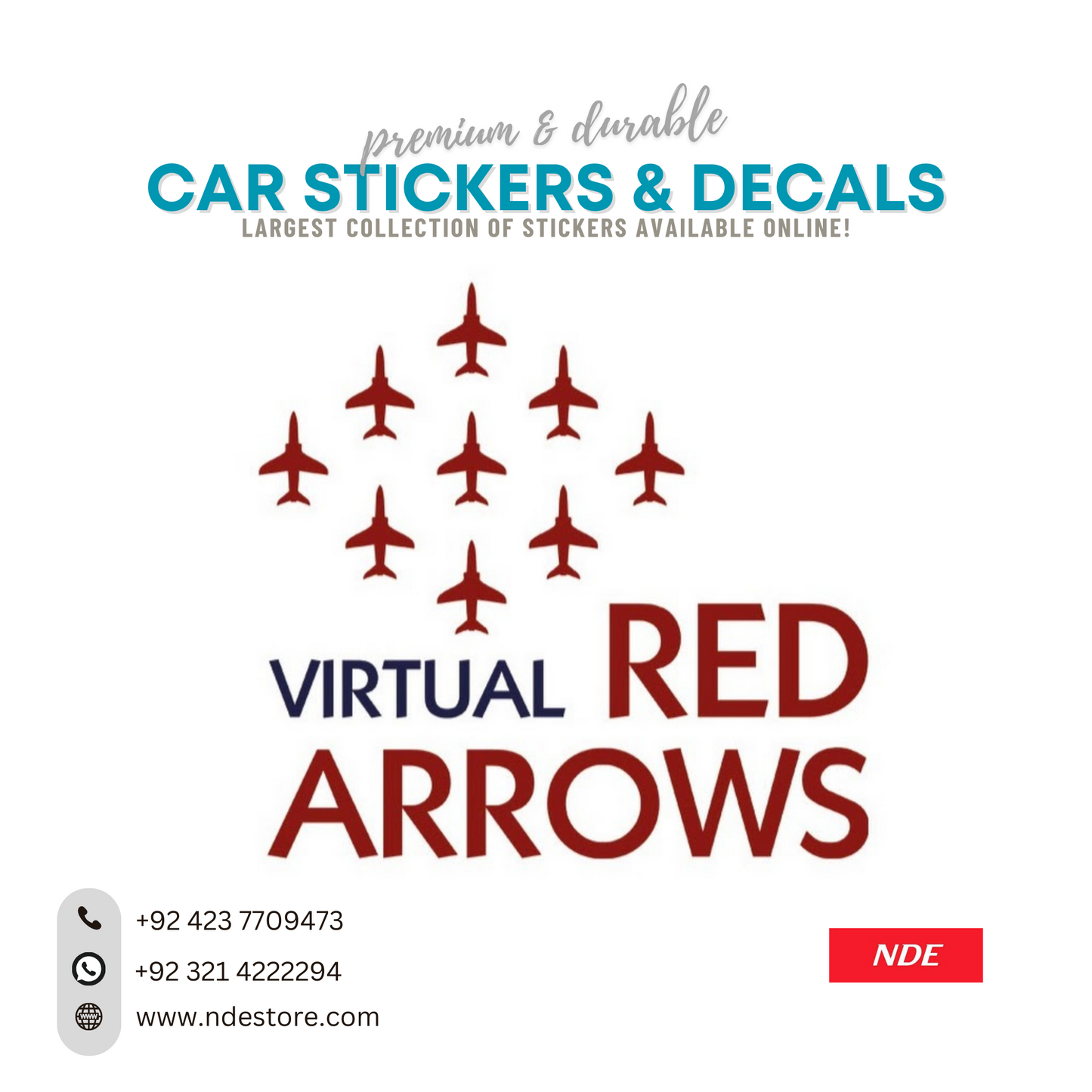 STICKER ROYAL AIR FORCE RED ARROWS VIRTUAL - ndestore.com