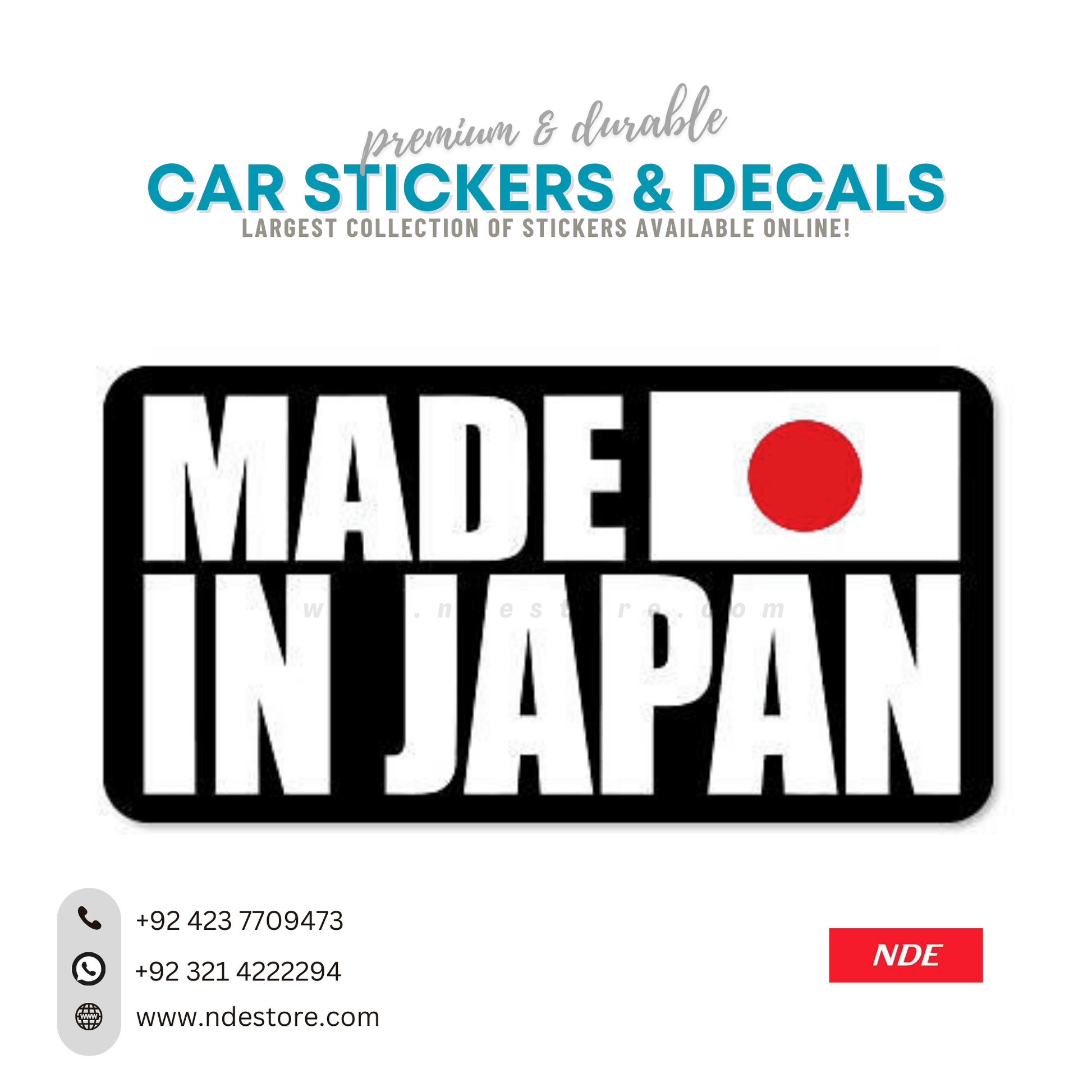 STICKER MADE IN JAPAN BLACK JDM - ndestore.com