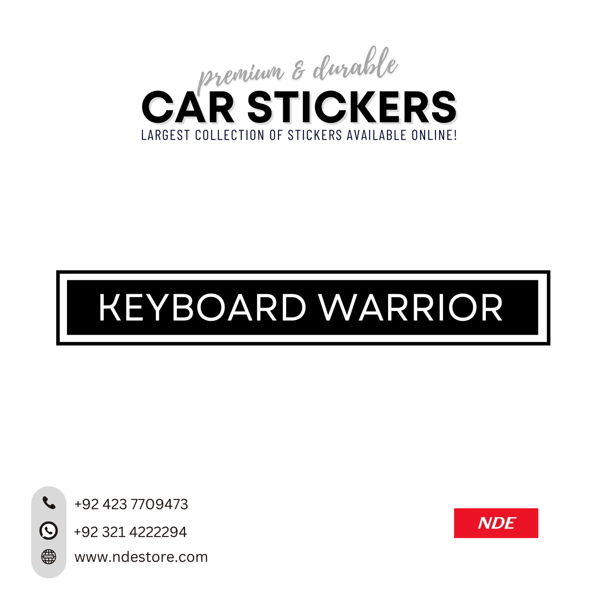 STICKER KEYBOARD WARRIOR - ndestore.com