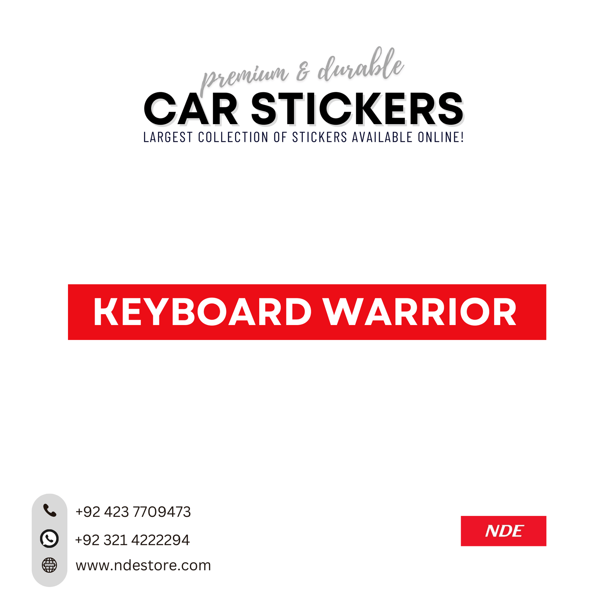 STICKER KEYBOARD WARRIOR - ndestore.com