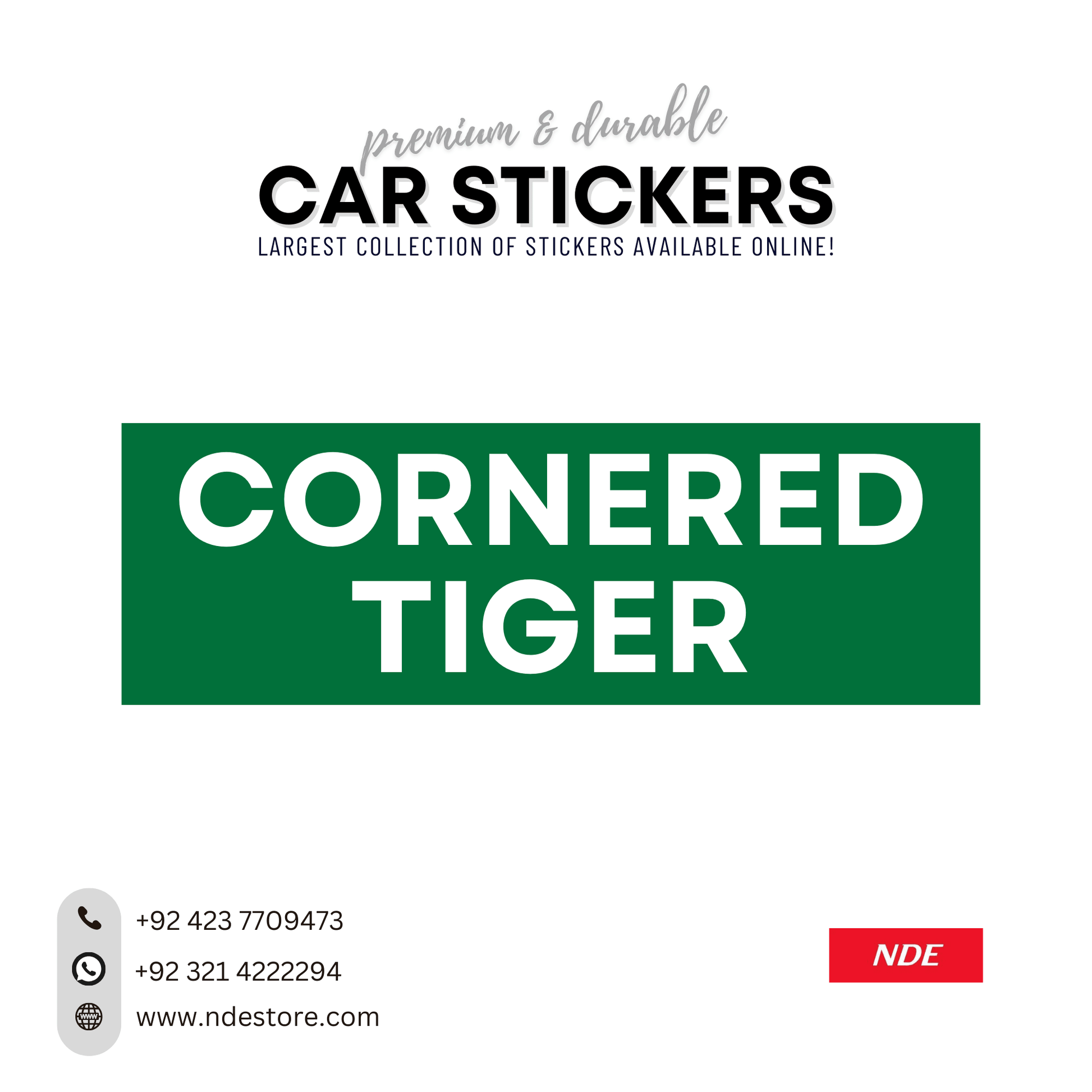 STICKER CORNERED TIGER - ndestore.com