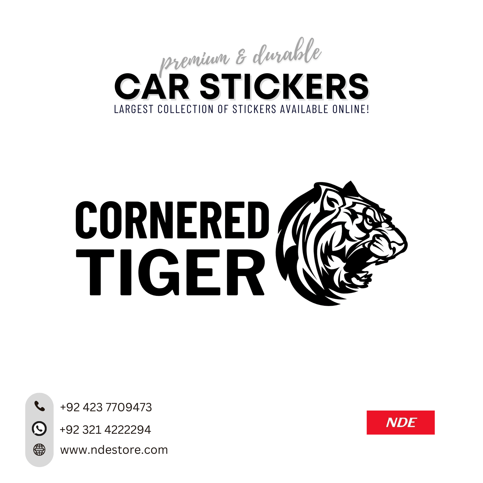 STICKER CORNERED TIGER - ndestore.com