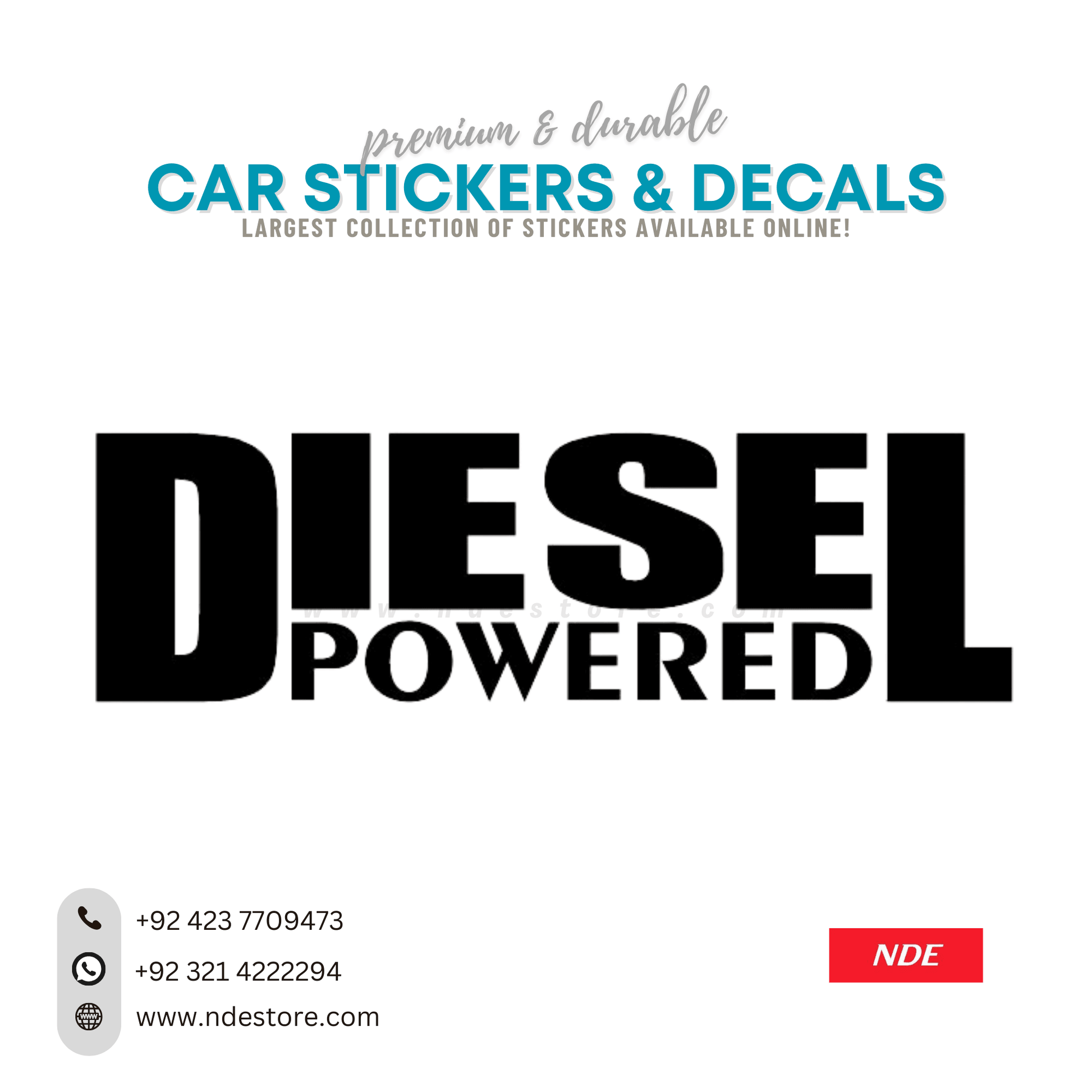 STICKER DIESEL POWERED JDM STYLE - ndestore.com