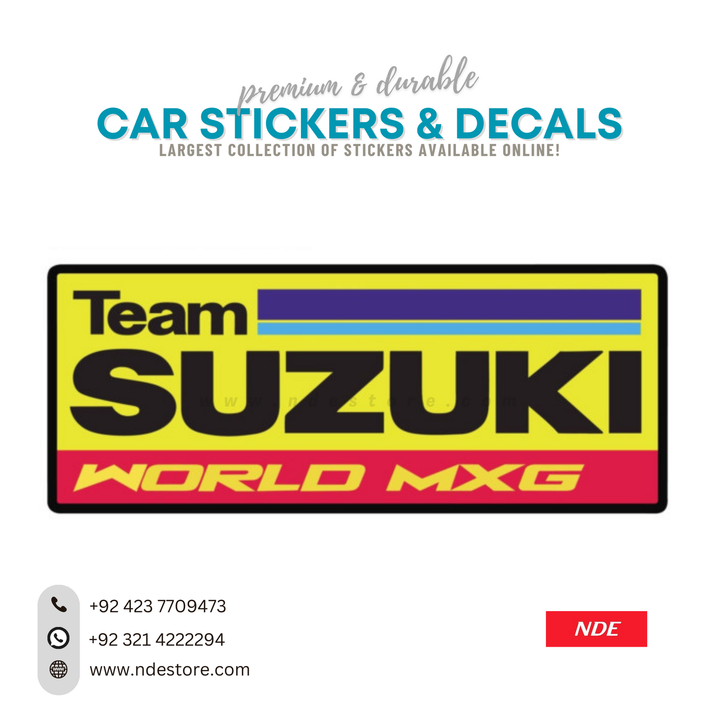 STICKER TEAM SUZUKI WORLD MXG - ndestore.com