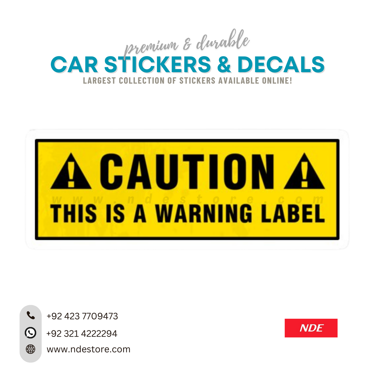 STICKER, CAUTION WARNING LABEL