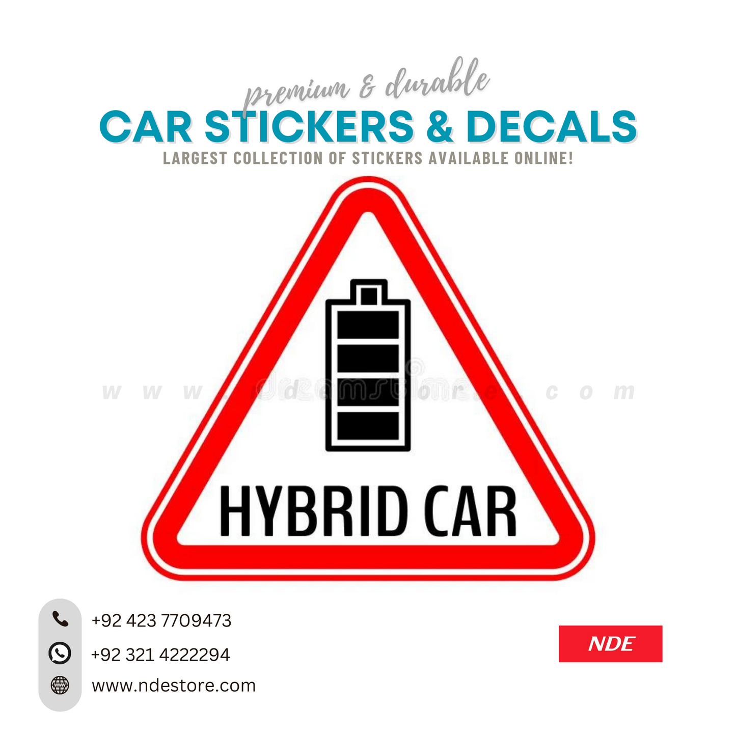 STICKER, HYBRID CAR