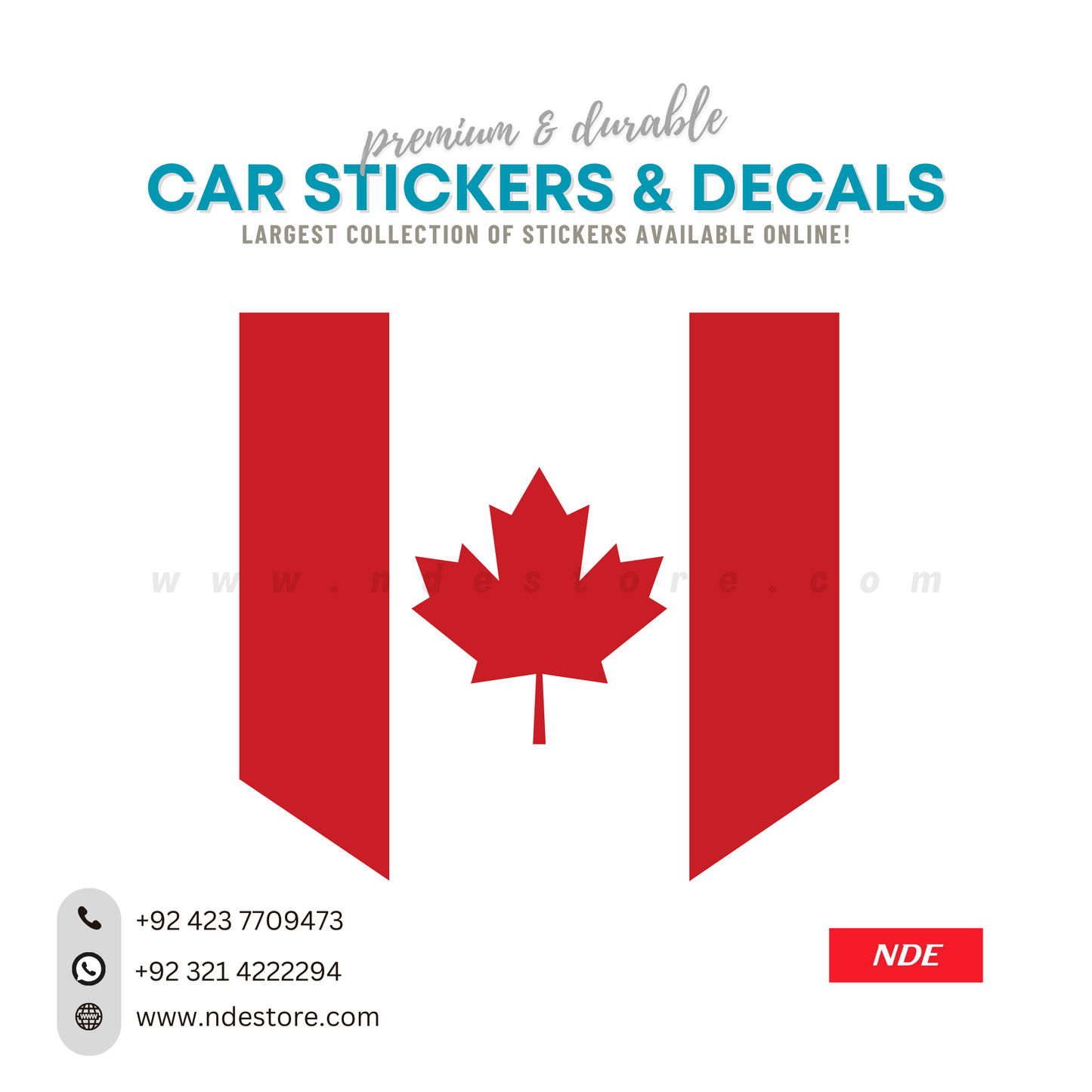 STICKER, CANADA FLAG BADGE