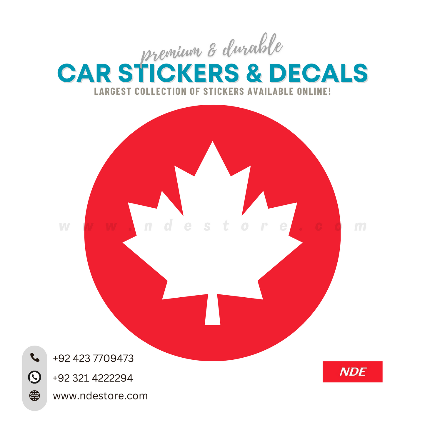 STICKER, CANADA MAPLE LEAF