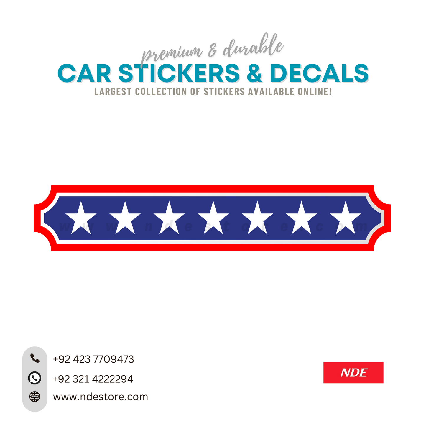 STICKER, US FLAG STAR