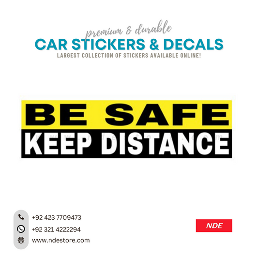 STICKER, KEEP DISTANCE BE SAFE