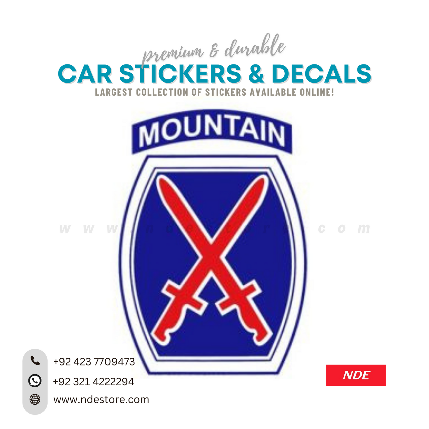 STICKER, INFANTRY MOUNTAIN