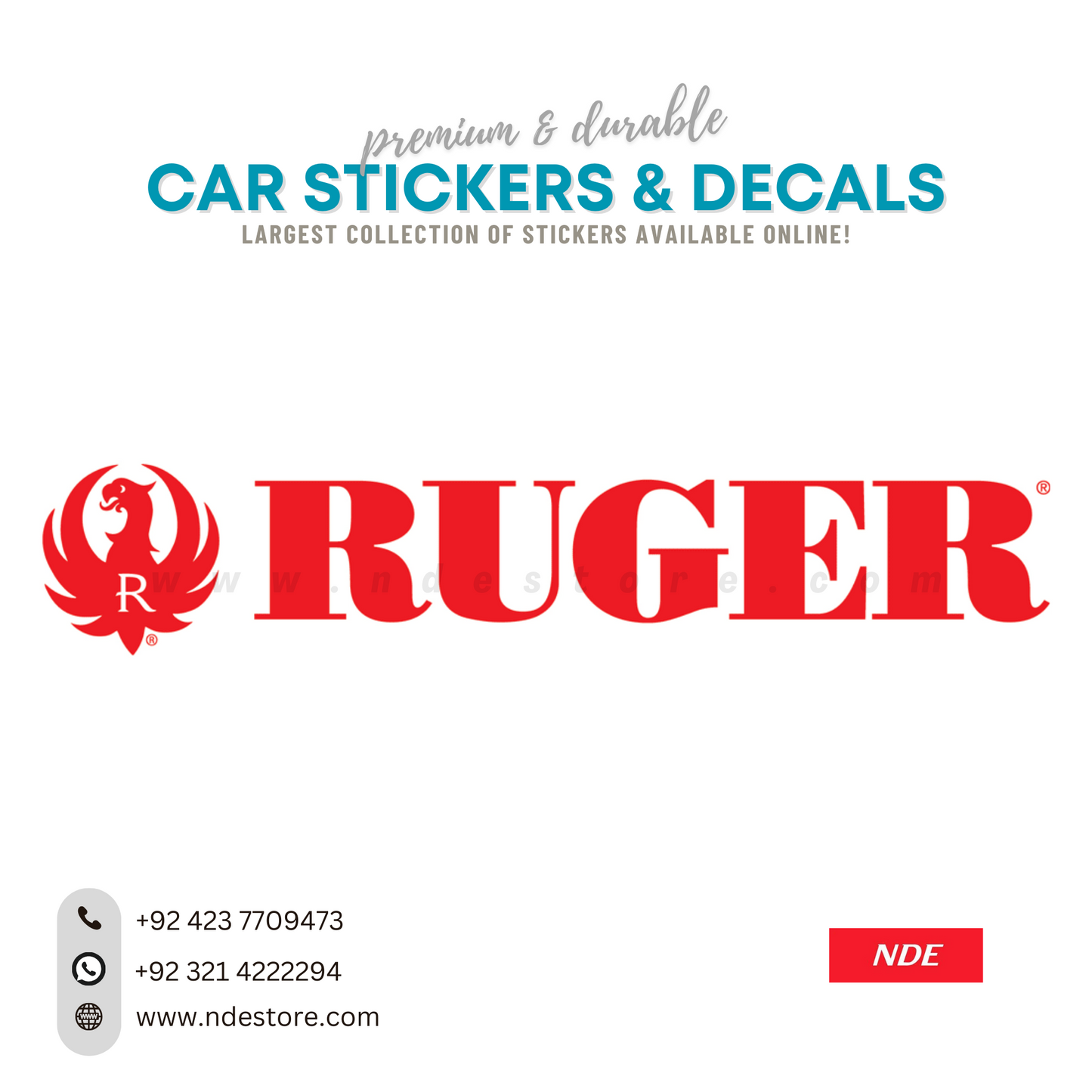 STICKER, RUGER