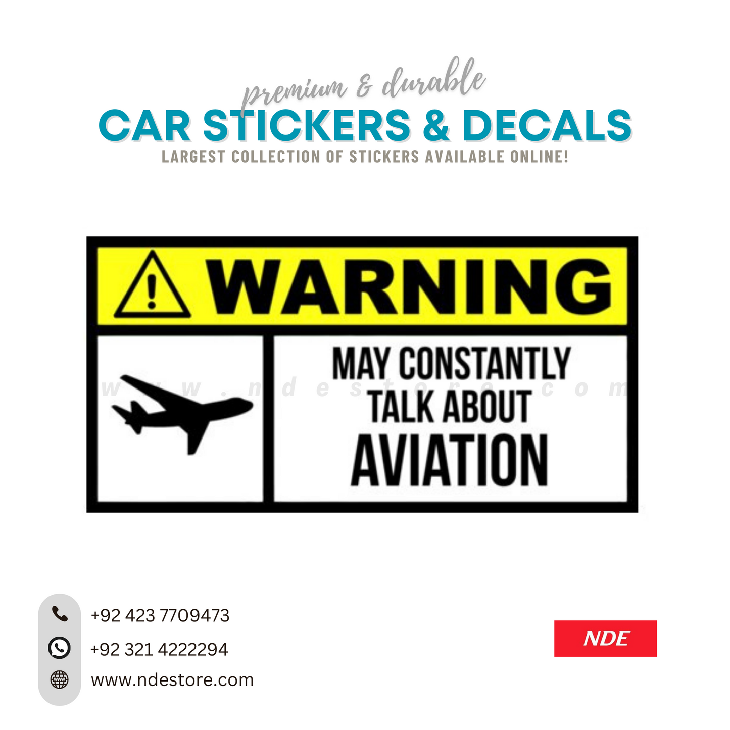 STICKER, WARNING AVIATION