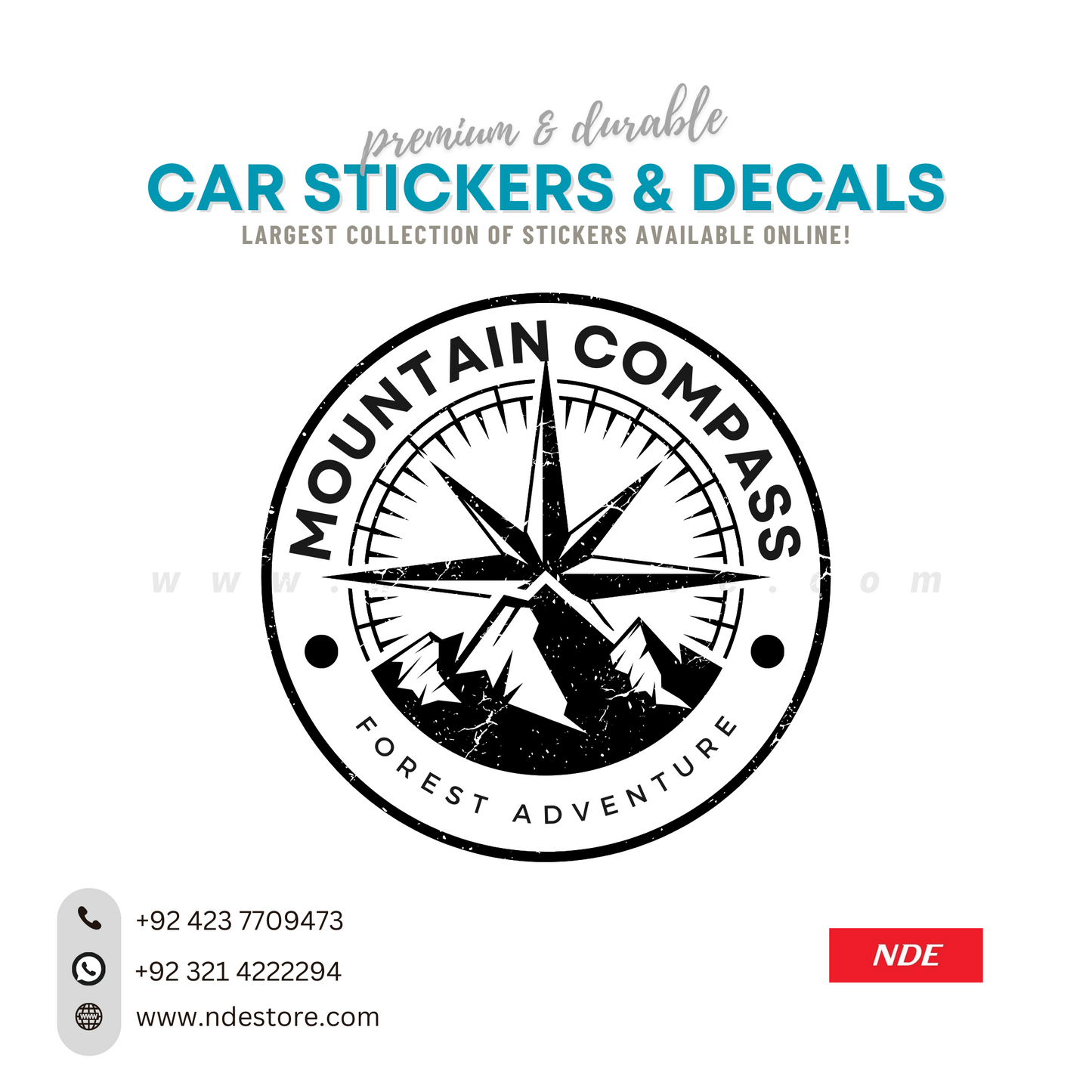 STICKER, MOUNTAIN COMPASS