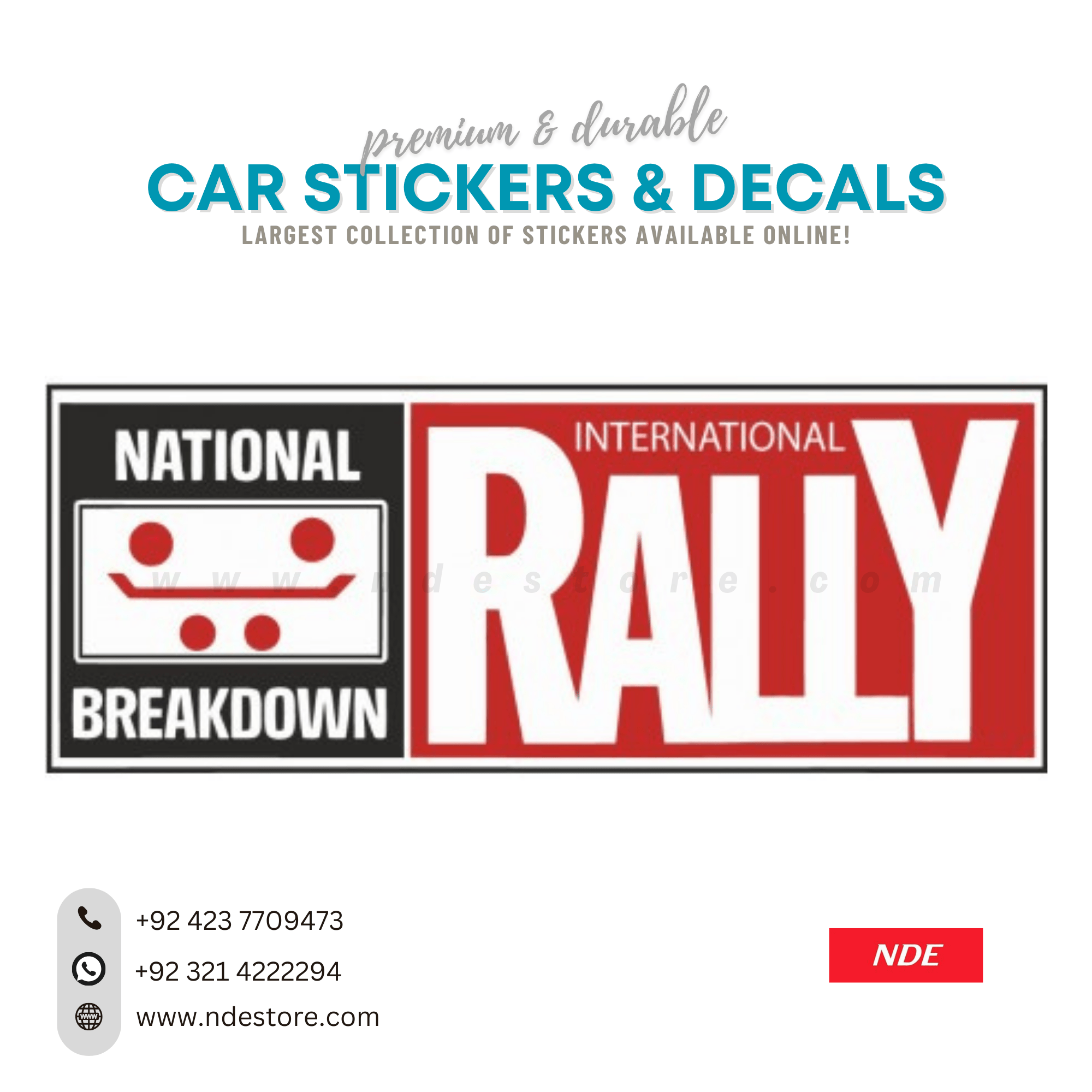 STICKER, INTERNATIONAL RALLY – NDE STORE