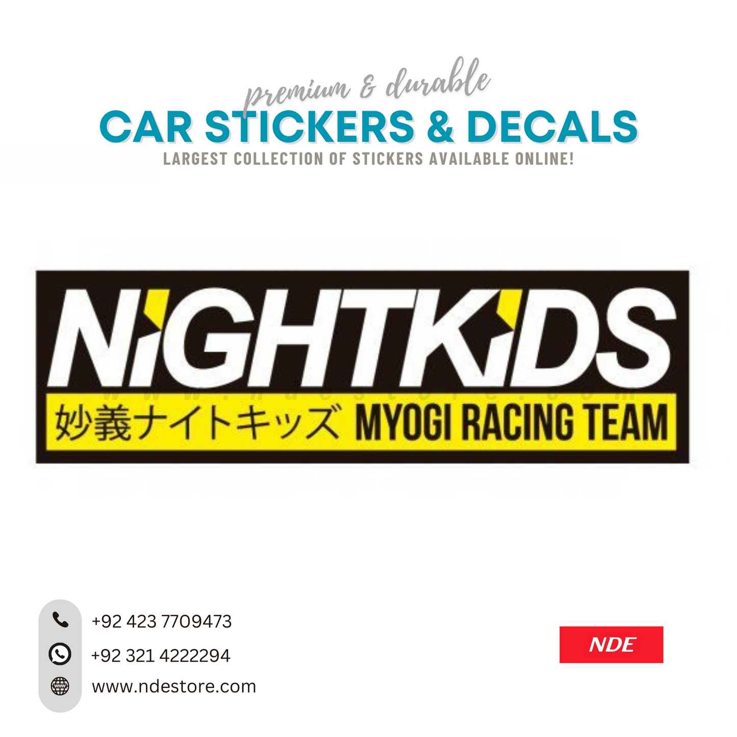 STICKER, NIGHTKIDS MYOGI RACING TEAM