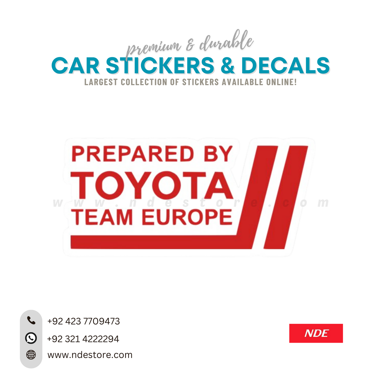 STICKER, PREPARED BY TOYOTA