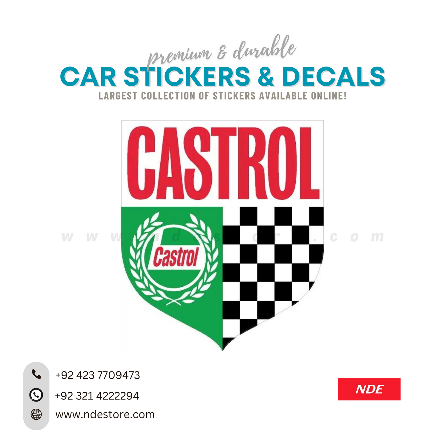 STICKER, CASTROL FLAG