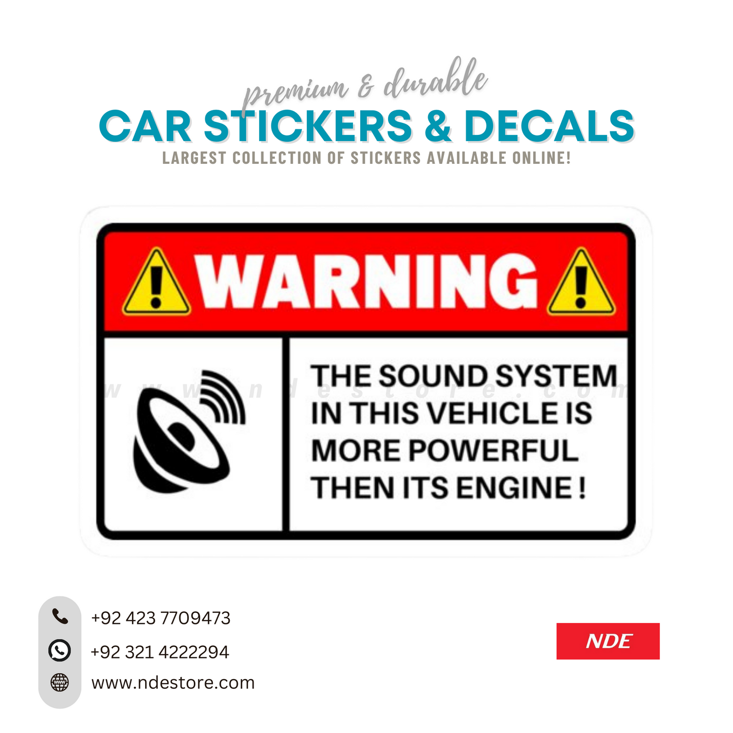 STICKER, WARNING SOUND STICKER