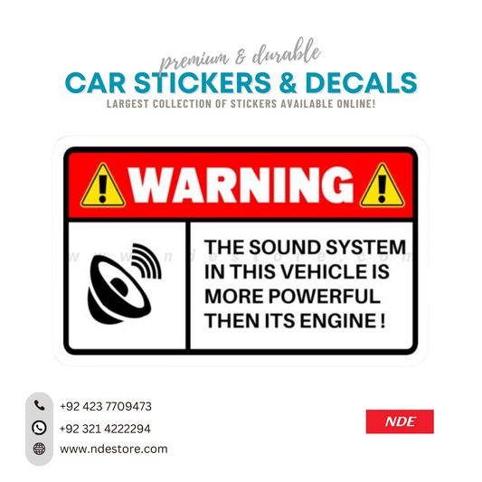 STICKER, WARNING SOUND STICKER